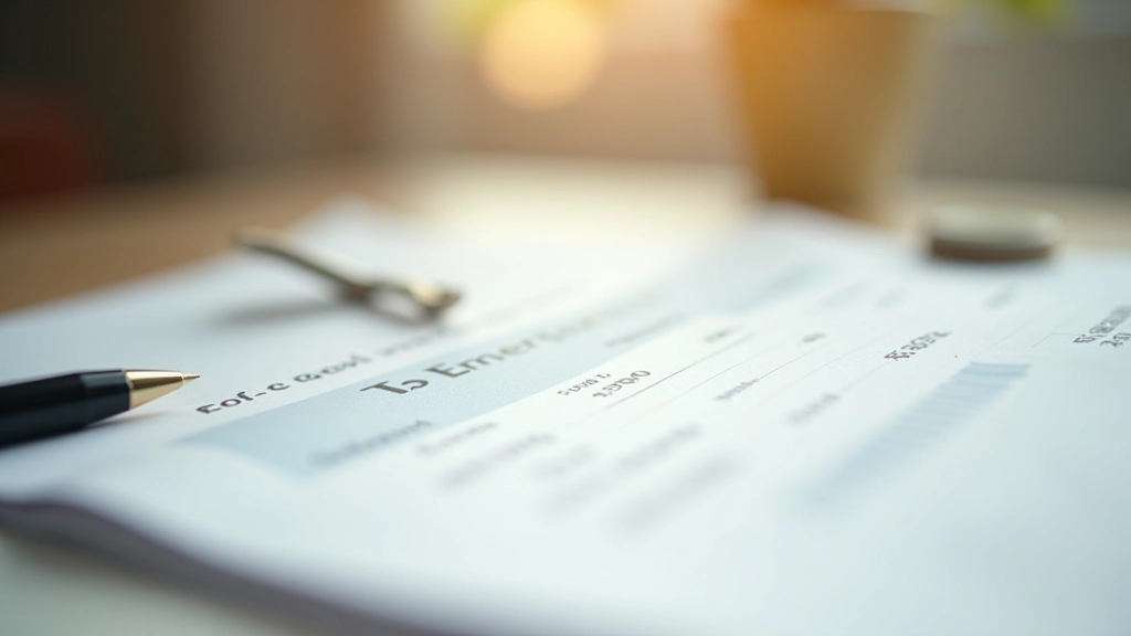 Bank statement printed on desk showing transaction history and savings balance