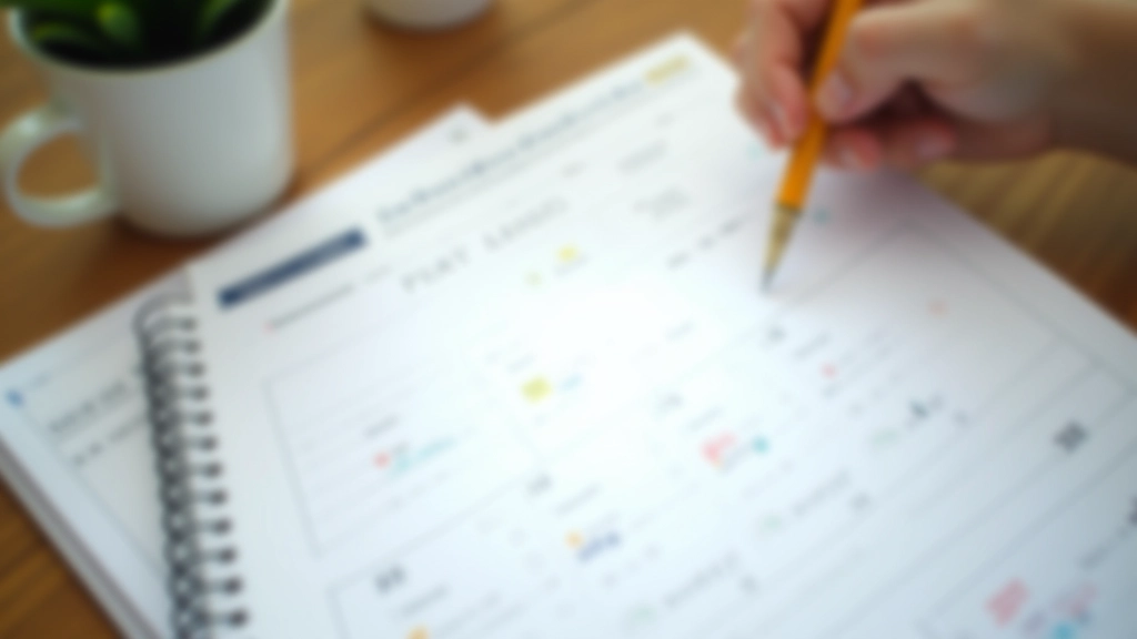 Calendar on desk showing maturity dates for term deposits and financial planning notes